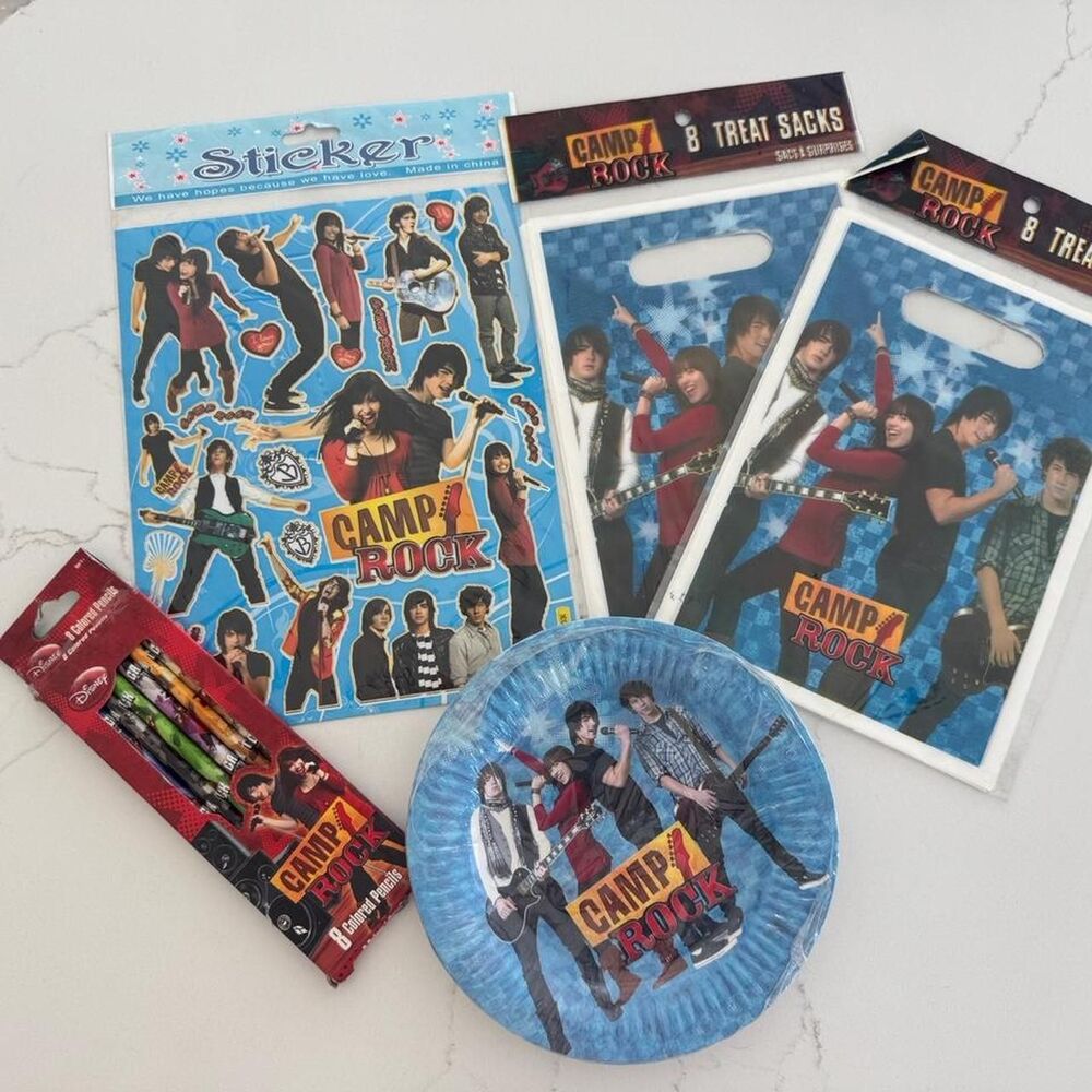 NWT unopened Deadstock early 00’s Y2K Camp Rock party supplies bundle